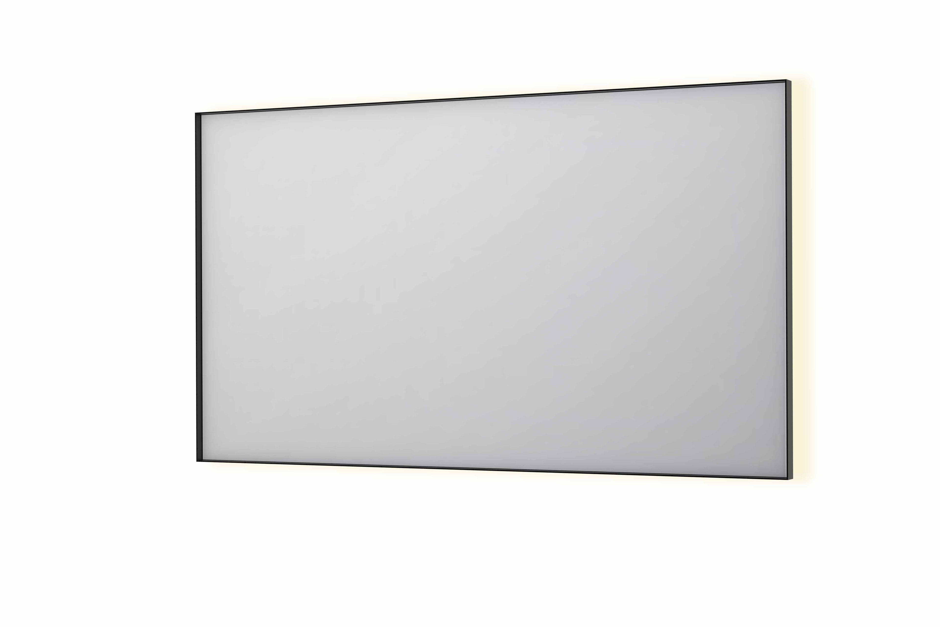Ink SP32 spiegel in kader 140x80cm indirecte LED verlichting rondom - geborsteld metal black