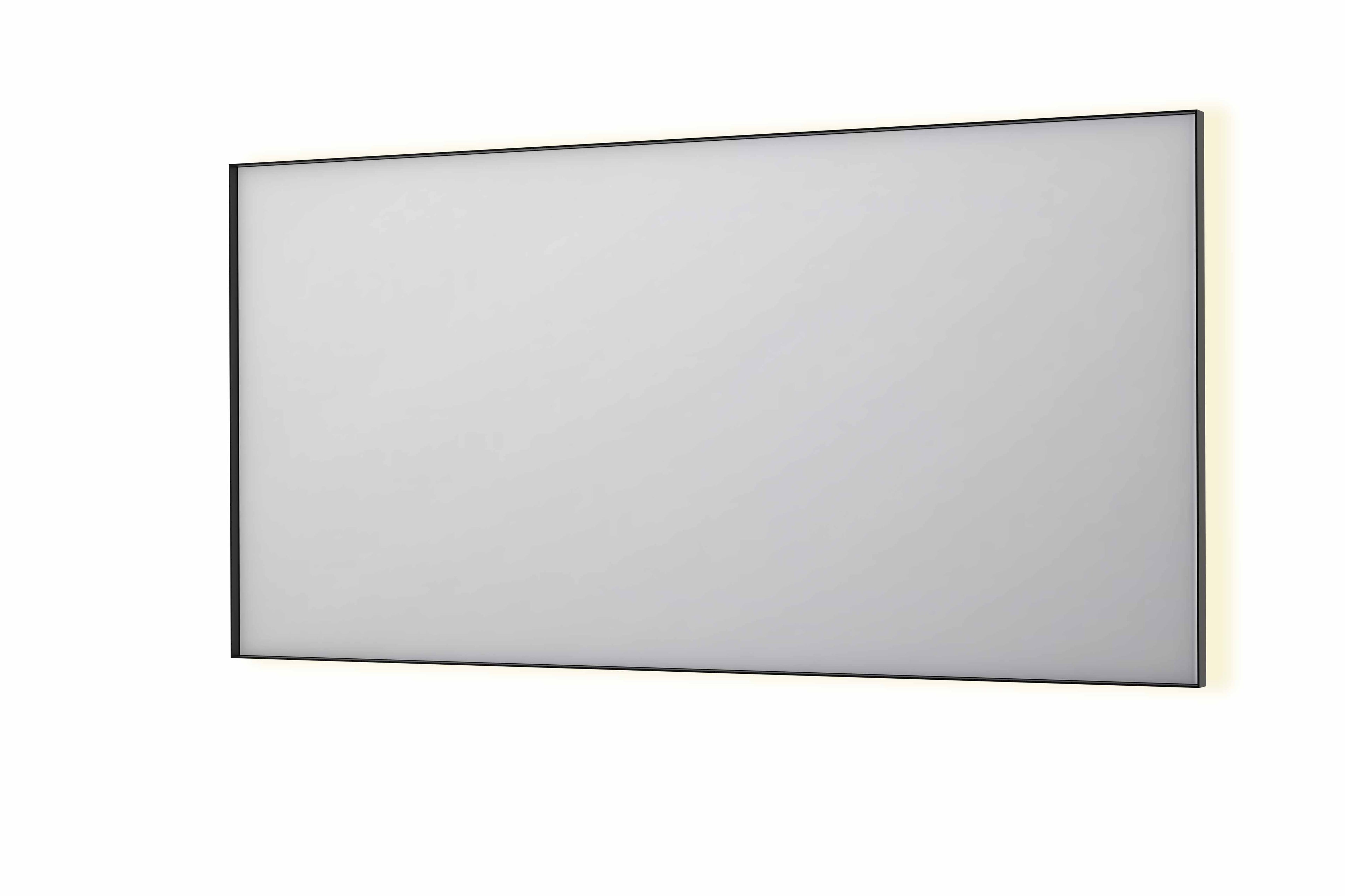 Ink SP32 spiegel in kader 160x80cm indirecte LED verlichting rondom - geborsteld metal black