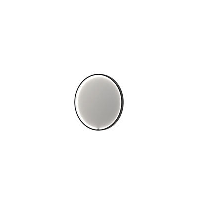 Ink SP33 spiegel rond in kader 60cm directe & indirecte LED - mat zwart