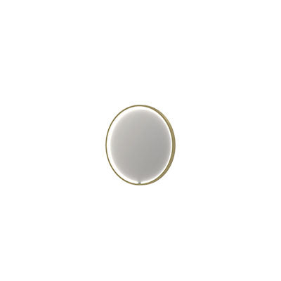 Ink SP33 spiegel rond in kader 60cm directe & indirecte LED - Geborsteld Mat Goud
