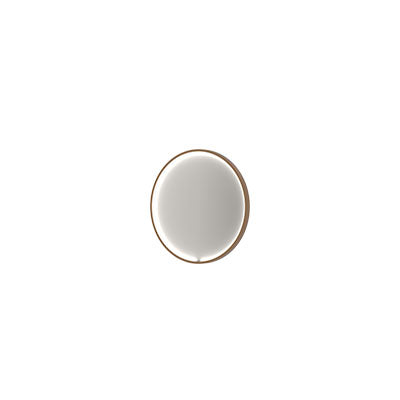 Ink SP33 spiegel rond in kader 60cm directe & indirecte LED - geborsteld koper