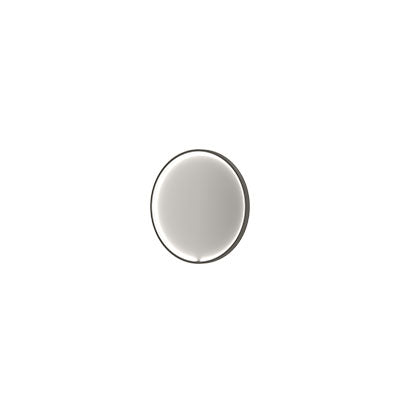 Ink SP33 spiegel rond in kader 60cm directe & indirecte LED - geborsteld metal black