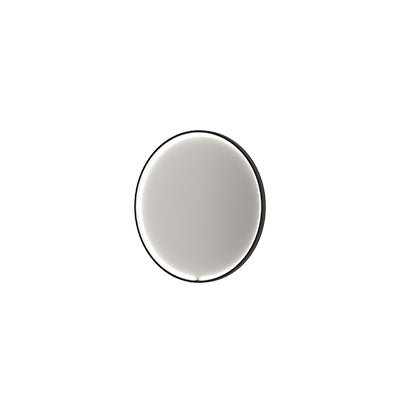 Ink SP33 spiegel rond in kader 80cm directe & indirecte LED - mat zwart