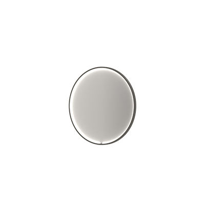 Ink SP33 spiegel rond in kader 80cm directe & indirecte LED - geborsteld metal black
