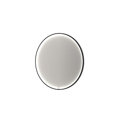 Ink SP33 spiegel rond in kader 100cm directe & indirecte LED - mat zwart