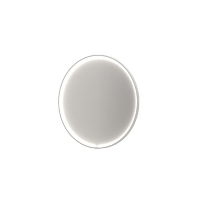 Ink SP33 spiegel rond in kader 100cm directe & indirecte LED - mat wit