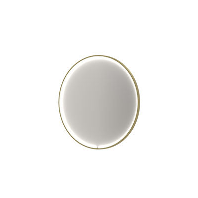 Ink SP33 spiegel rond in kader 100cm directe & indirecte LED - Geborsteld Mat Goud