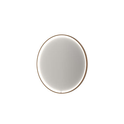 Ink SP33 spiegel rond in kader 100cm directe & indirecte LED - geborsteld koper
