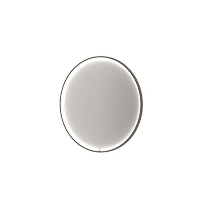 Ink SP33 spiegel rond in kader 100cm directe & indirecte LED - geborsteld metal black