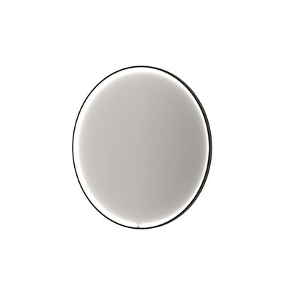 Ink SP33 spiegel rond in kader 120cm directe & indirecte LED - mat zwart