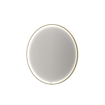Ink SP33 spiegel rond in kader 120cm directe & indirecte LED - Geborsteld Mat Goud