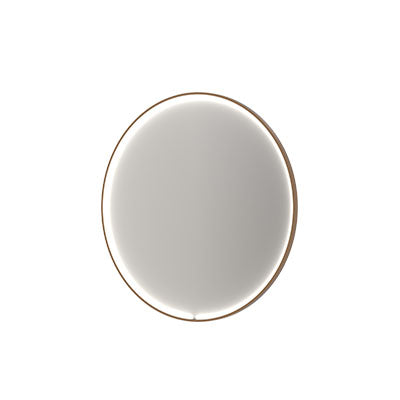 Ink SP33 spiegel rond in kader 120cm directe & indirecte LED - geborsteld koper