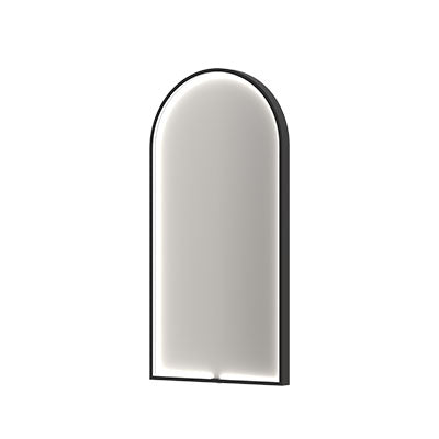 Ink SP37 spiegel toog in kader 50x100cm directe LED - mat zwart