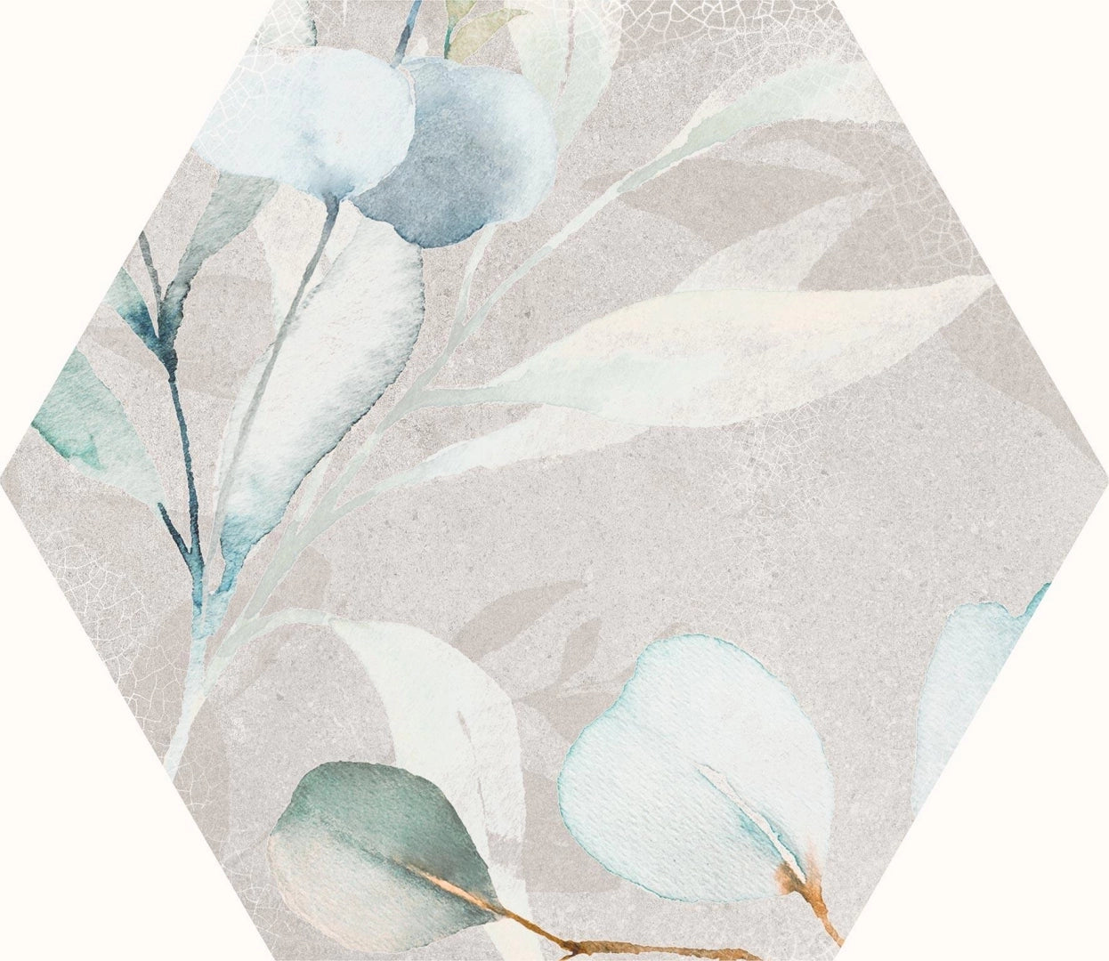 Itt Ceramic, Blossom - Grey, Naturale, 23.2x26.7cm, 10.00mm, Rett.
