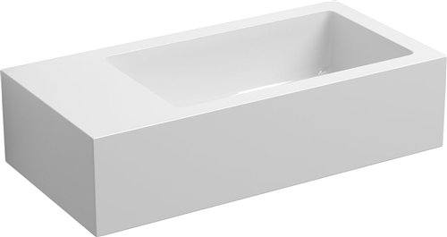 Clou Flush 3 toiletfontein met (voorbewerkt) kraangat links mineral marmer -  CL/03.08032-1