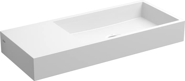 Clou Mini Wash Me fontein 45cm met voorbewerkt kraangat, plateau links mineral marmer -  CL/03.08134