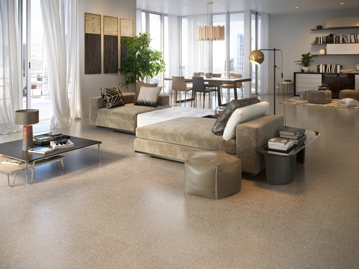 PorcelaniteDos, Verona - Silk, Polished, 63x146cm, 10.00mm, Rett.