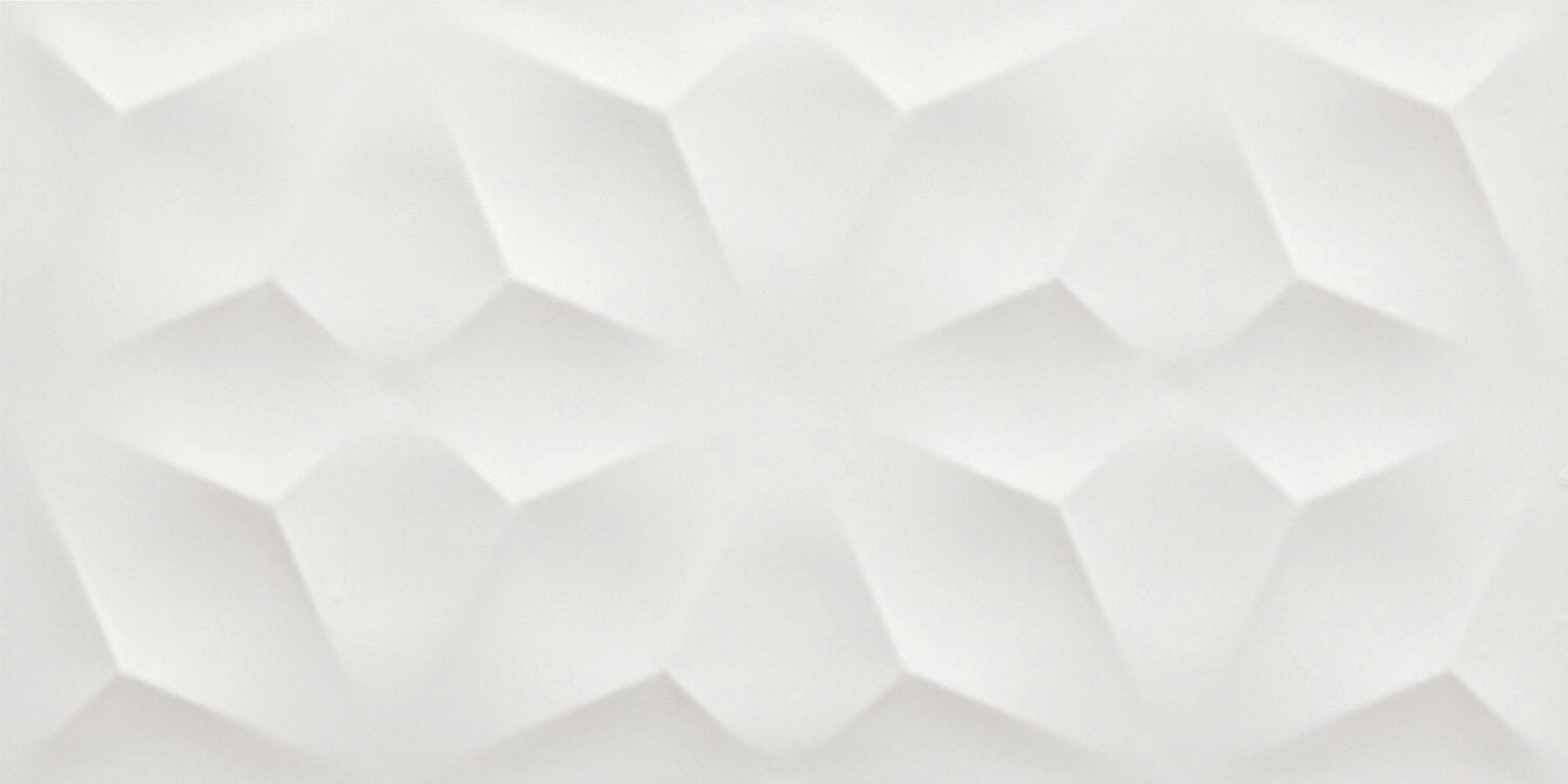 Atlas Concorde, 3d Wall Design - 8DDI - Geometric  3d Diamond White, Matt, 40x80cm, 9.00mm