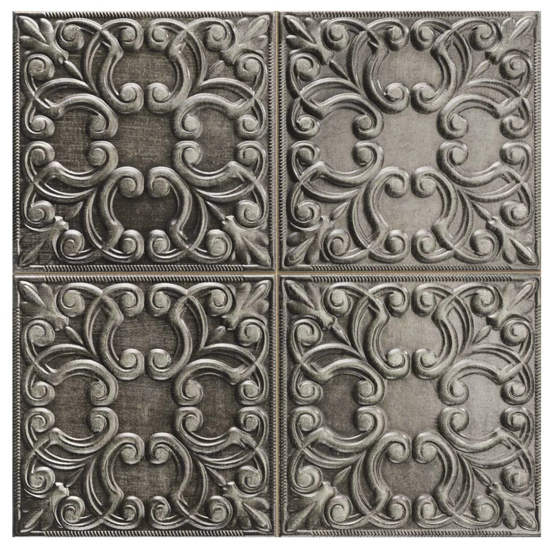 Realonda, Tin Tile - Iron, Brillo, 44x44cm, 10.00mm