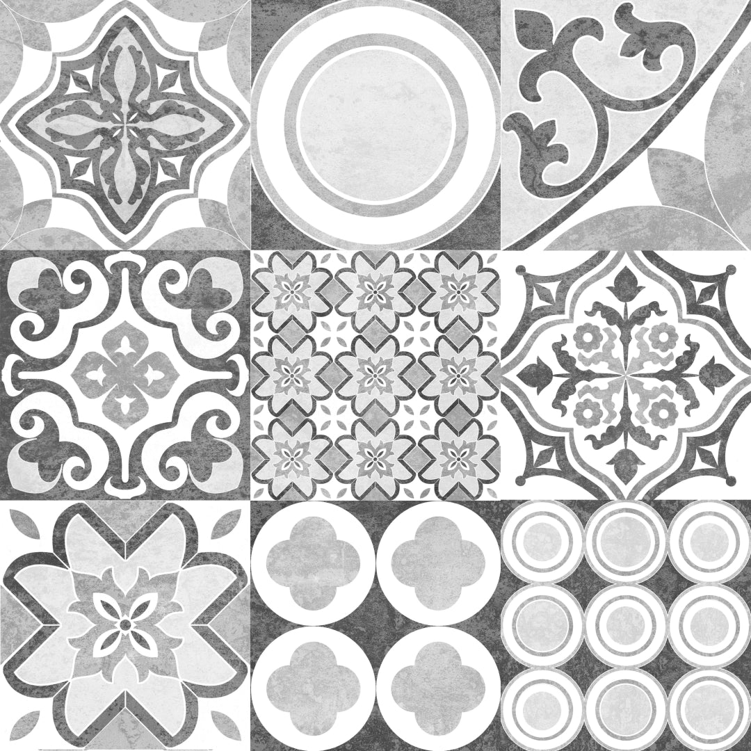 Ceramica Opera, Retrò - Black & White, Matt, 33.5x33.5cm, 7.00mm