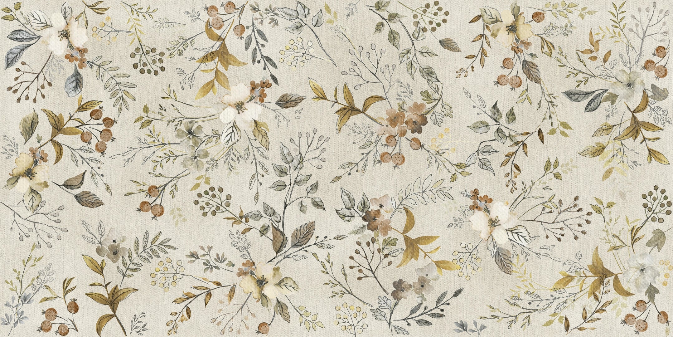 Del Conca, Deco Studio - GCDSWILDFLR - Wildflowers, Nat, 60x120cm, 8.50mm, Rett.