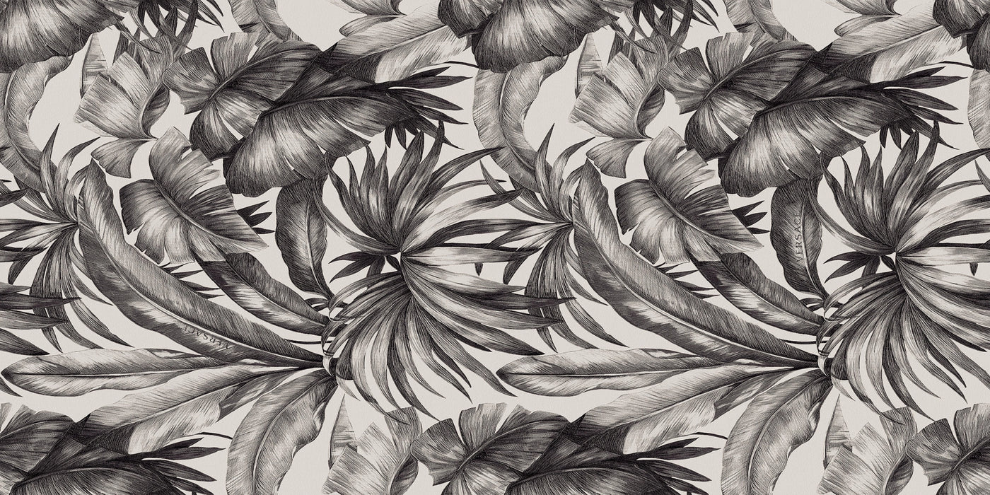 Versace Tiles, Icons - G28325 - Palm Black&white, Naturale, 60x120cm, 10.00mm, Rett.