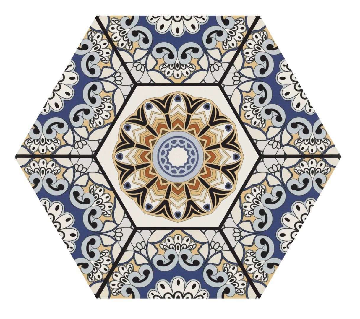 Realonda, Sèvres - Azul, Satin, 28.5x33cm, 9.00mm