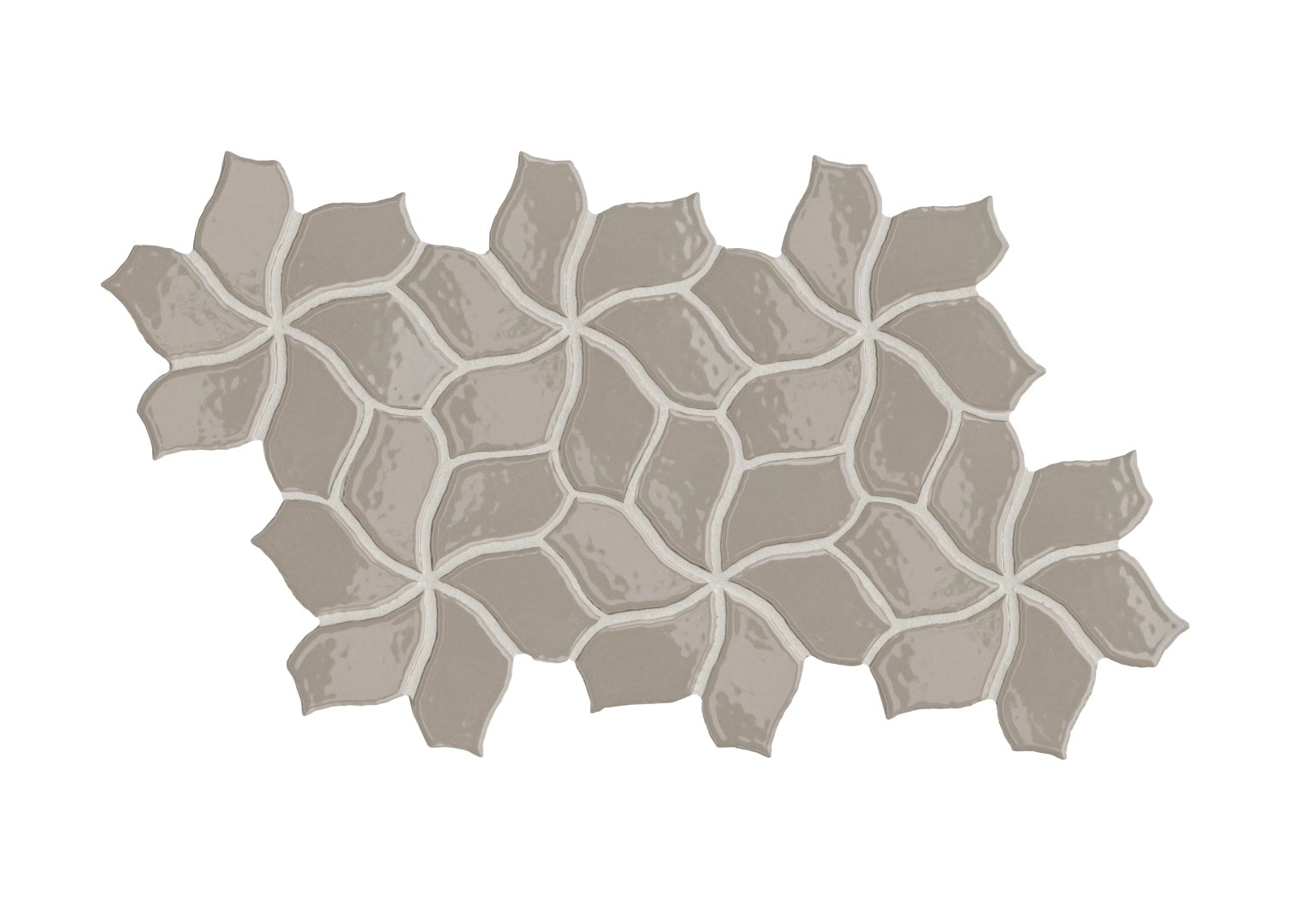 Mutina, Botanica - Flower Grey, Glossy, 23.5x41.1cm, 10.00mm, Rett.
