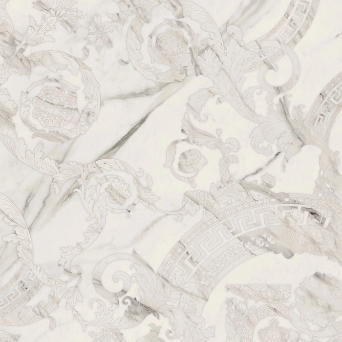 Versace Tiles, Maximvs - G67560 - Statuario White Megabarocco, Lux, 120x120cm, 10.00mm, Rett.
