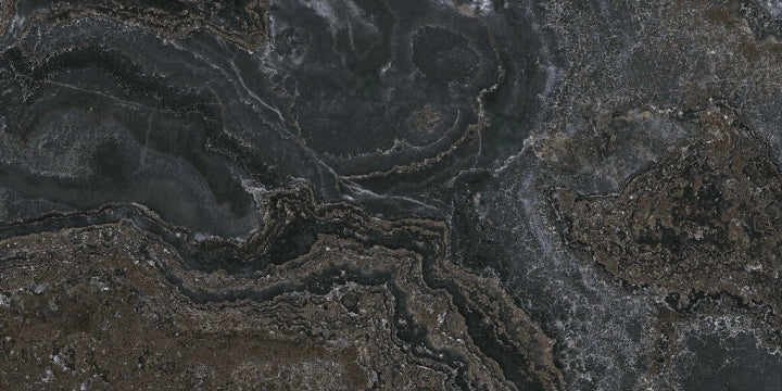 Cifre Ceramica, Jewel - Black, Polished, 60x120cm, 10.50mm, Rett.