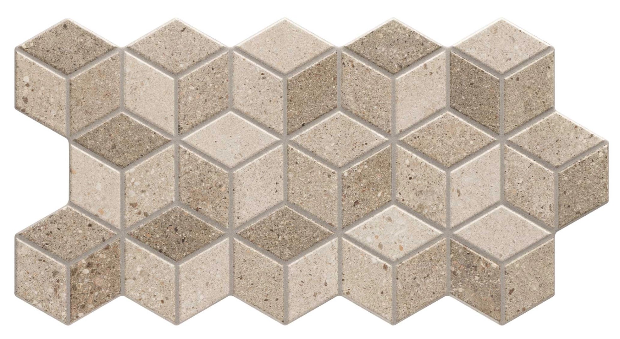 Realonda, Rhombus - Taupe, Mate, 26.5x51cm, 10.00mm