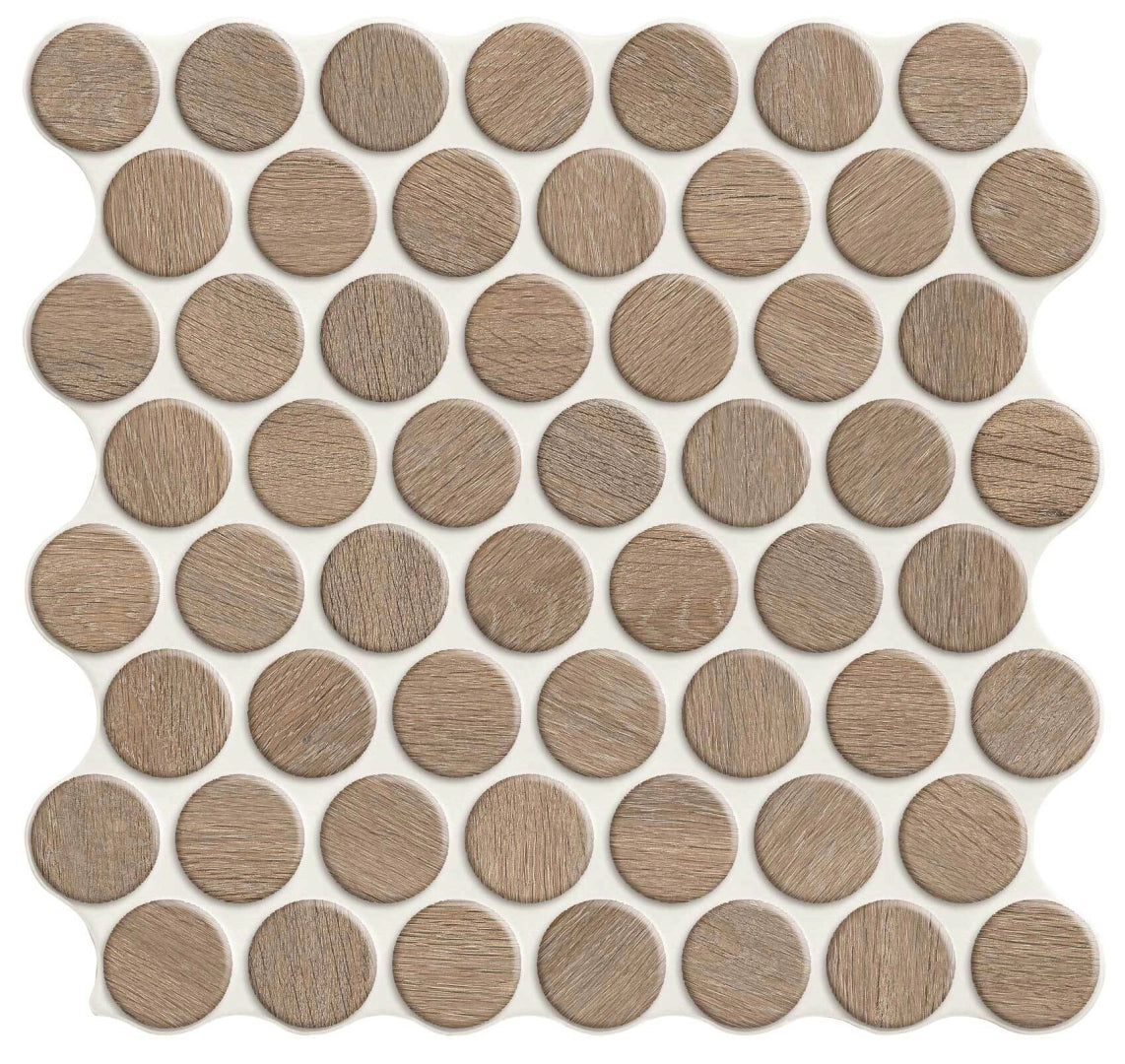 Realonda, Circle - Walnut, Mate, 30.9x30.9cm, 9.00mm