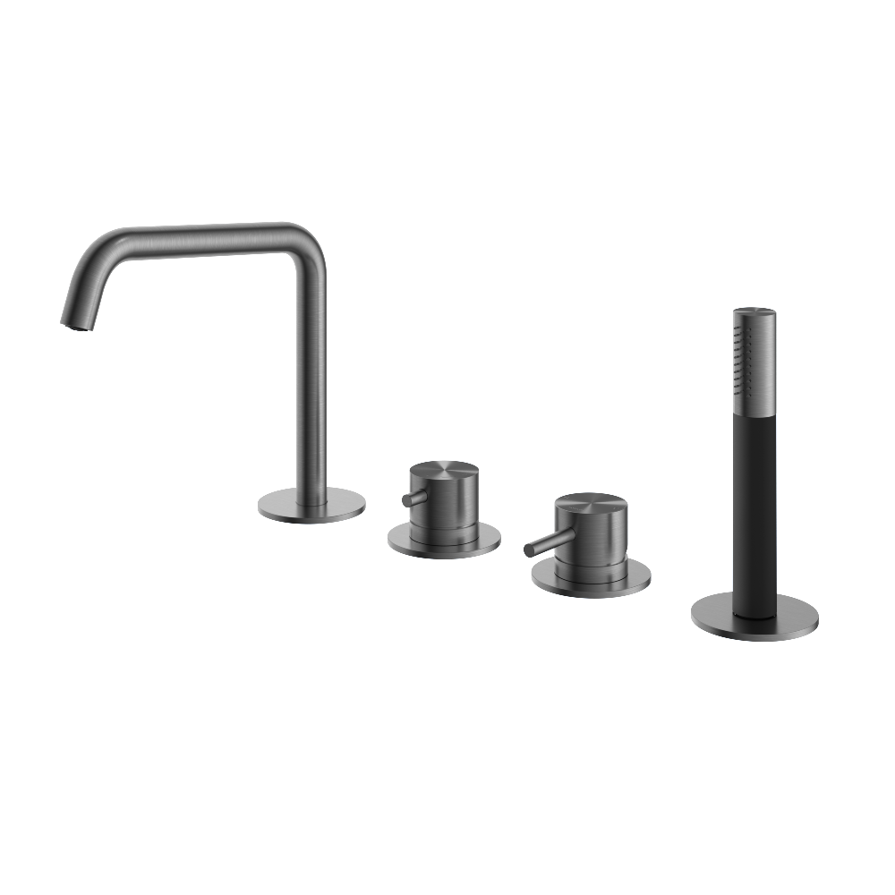 Hotbath Archie AR183 badrandcombinatie met uitloop 316 RVS - Geborsteld Gunmetal PVD
