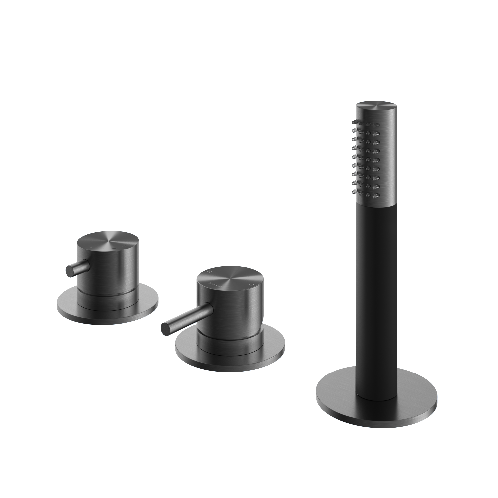 Hotbath Archie AR185 badrandcombinatie zonder uitloop RVS 316 - Geborsteld Gunmetal PVD