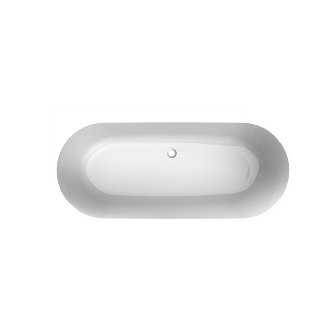 Arcqua - Havana back to wall ligbad 170x80 glans wit