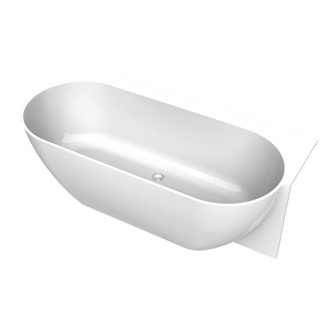 Arcqua - Havana back to wall ligbad 170x80 glans wit links