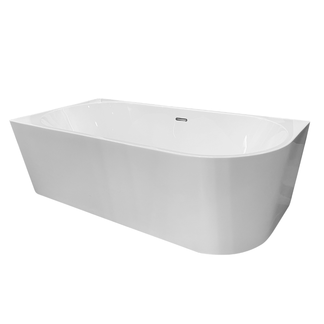Arcqua - Patia back to wall ligbad 170x80 acryl glans wit links