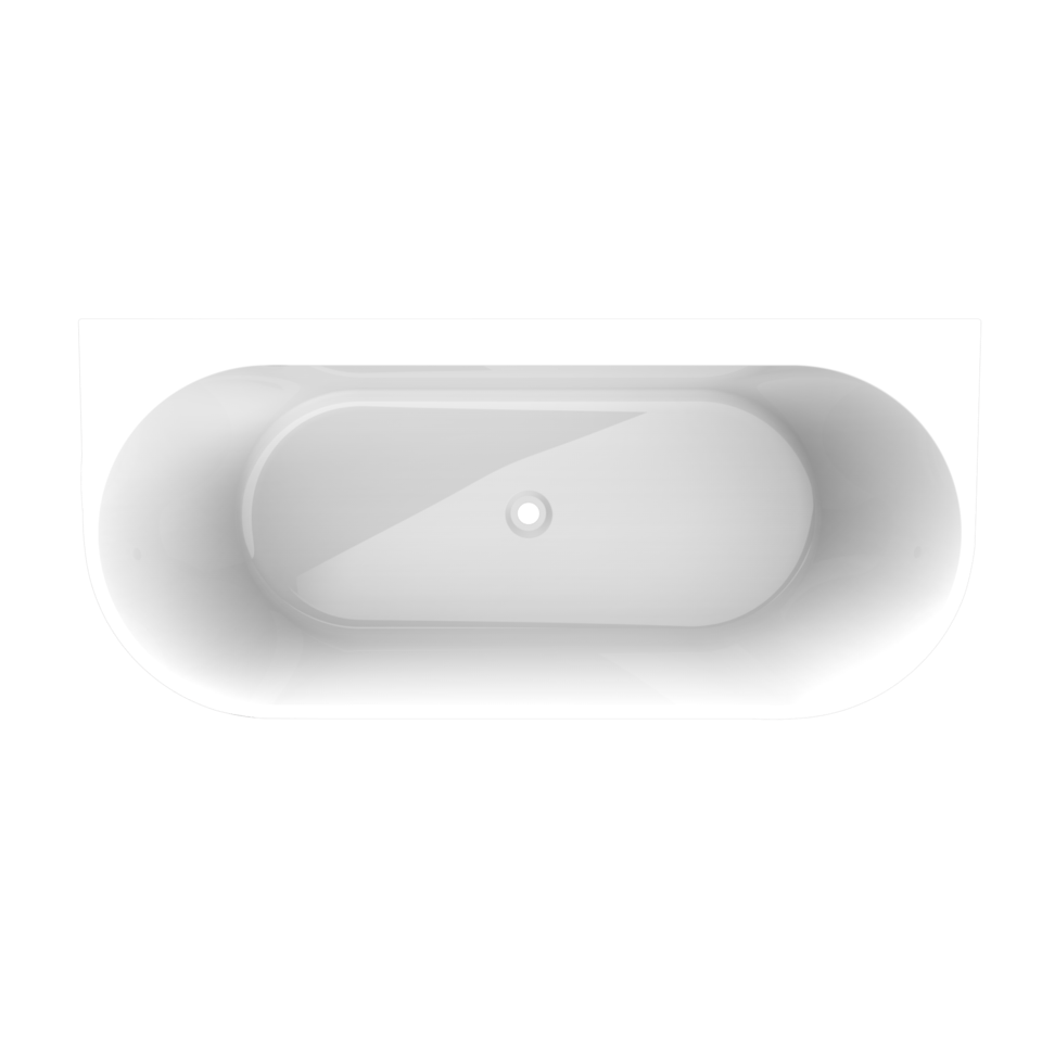 Arcqua - Santo back to wall ligbad 178x80 acryl glans wit