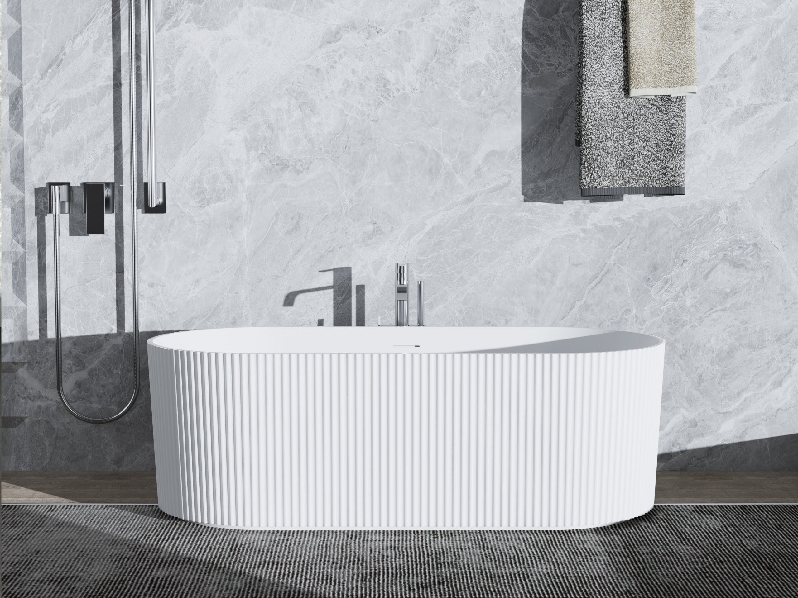 Arcqua - Costilla vrijstaand ligbad 170x80 acryl glans wit