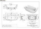 Arcqua - Tira back to wall ligbad 170x80 acryl glans wit