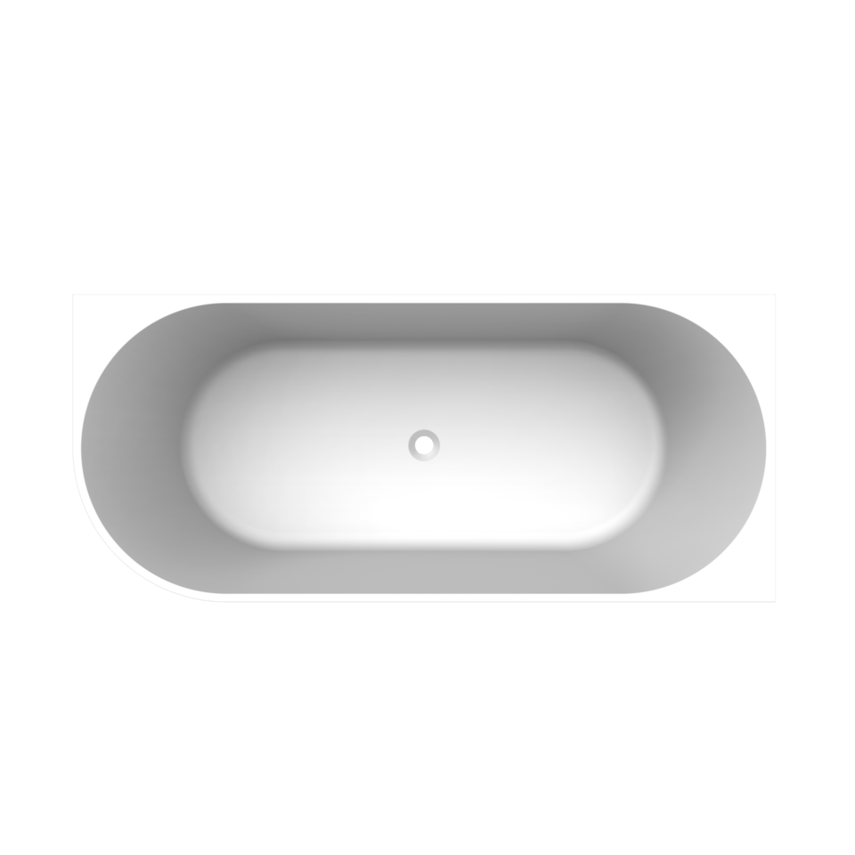 Arcqua - Pinto back to wall ligbad 170x73 mat wit rechts