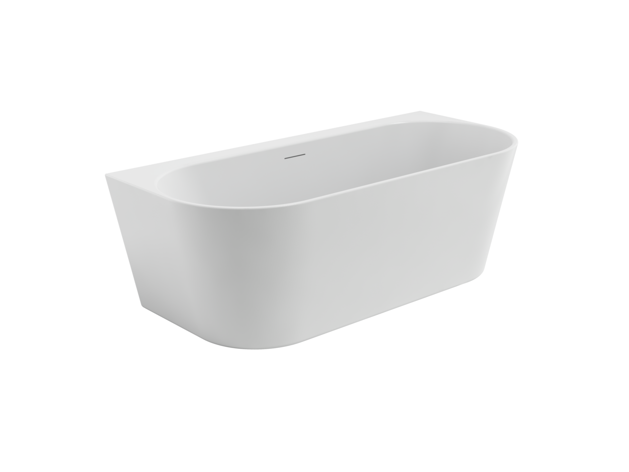 Arcqua - Santo back to wall ligbad 178x80 acryl mat wit