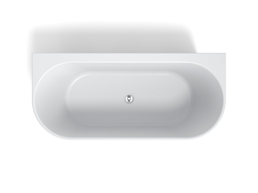 Arcqua - Santo back to wall ligbad 178x80 acryl mat wit