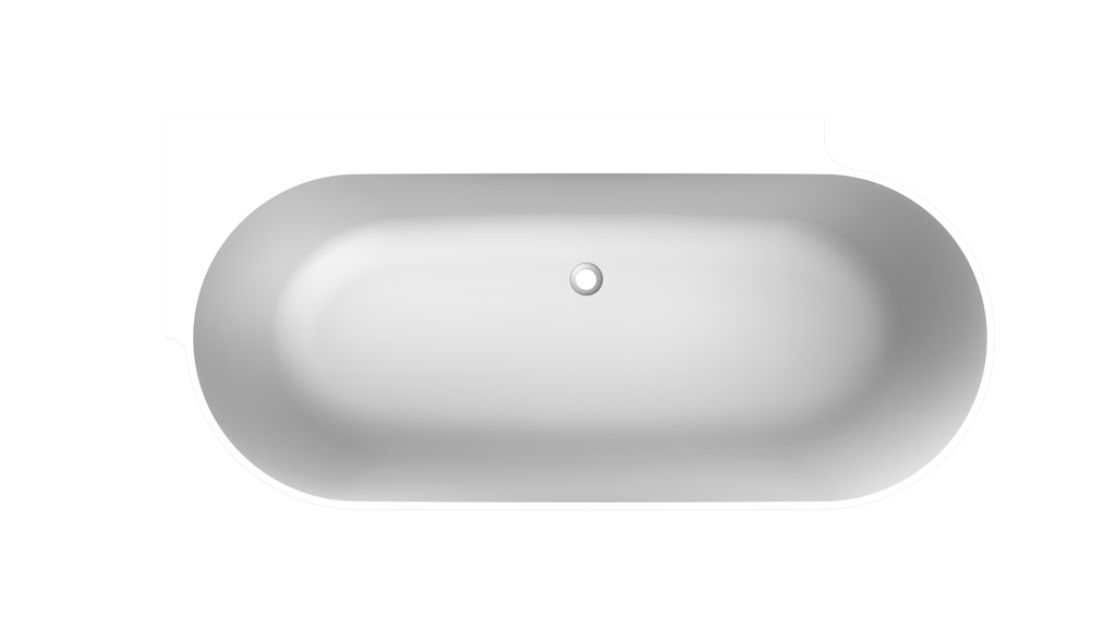 Arcqua - Havana back to wall ligbad 170x80 mat wit