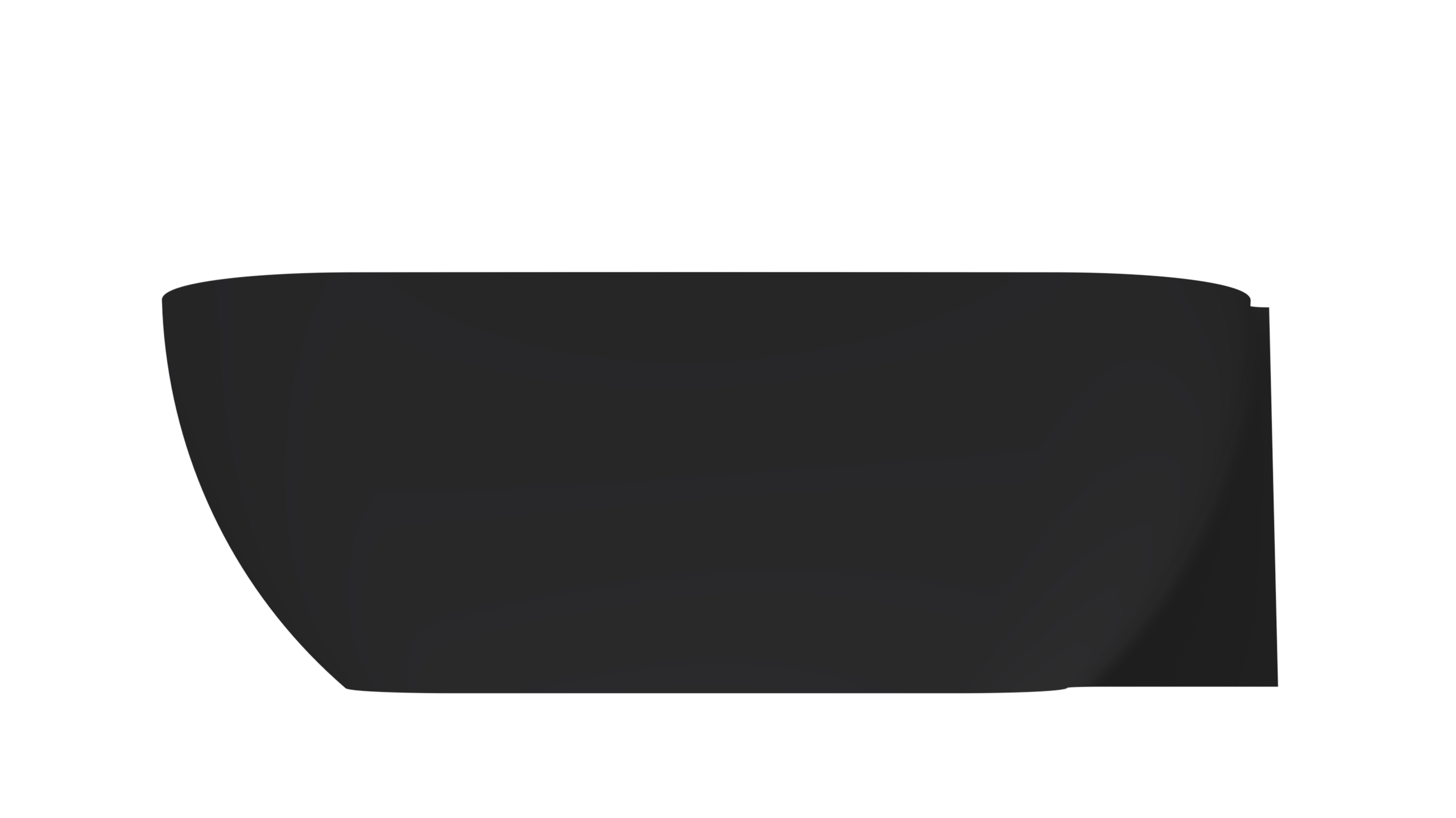 Arcqua - Havana back to wall ligbad 170x80 mat zwart links