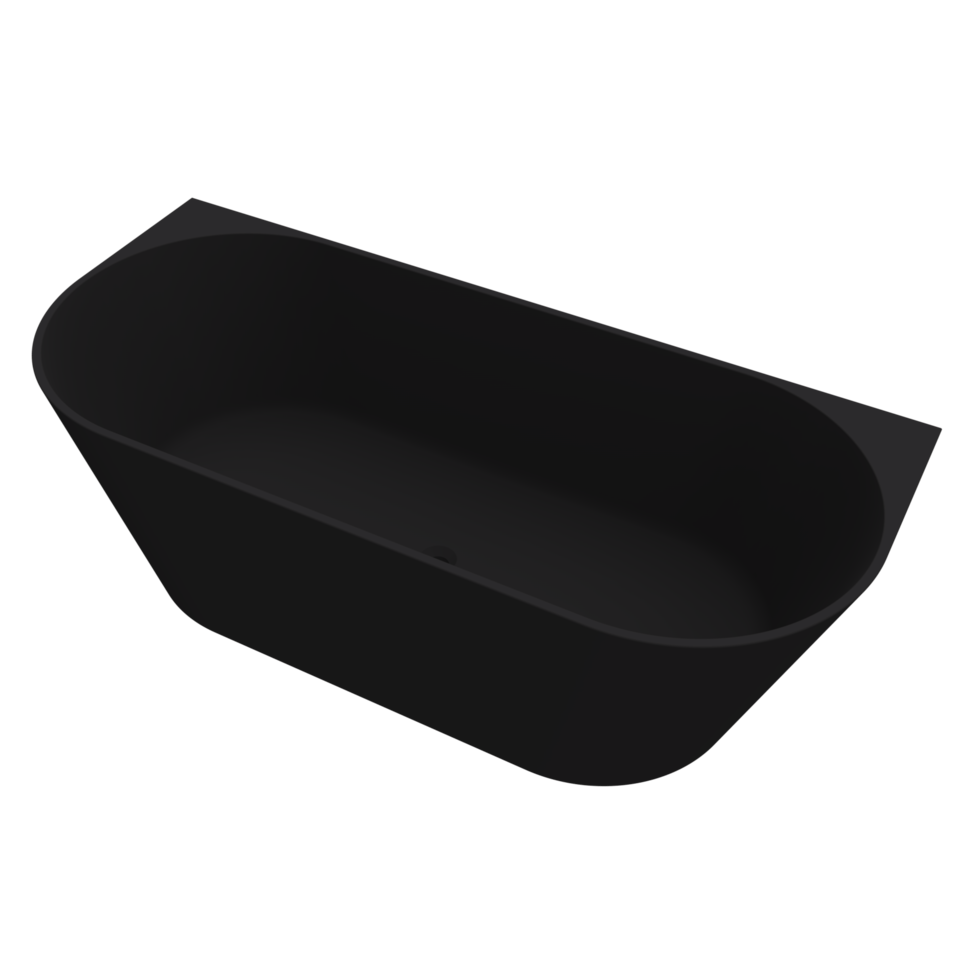 Arcqua - Pinto back to wall ligbad 180x80 mat zwart