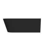 Arcqua - Pinto back to wall ligbad 180x80 mat zwart rechts