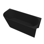 Arcqua - Pinto back to wall ligbad 180x80 mat zwart rechts