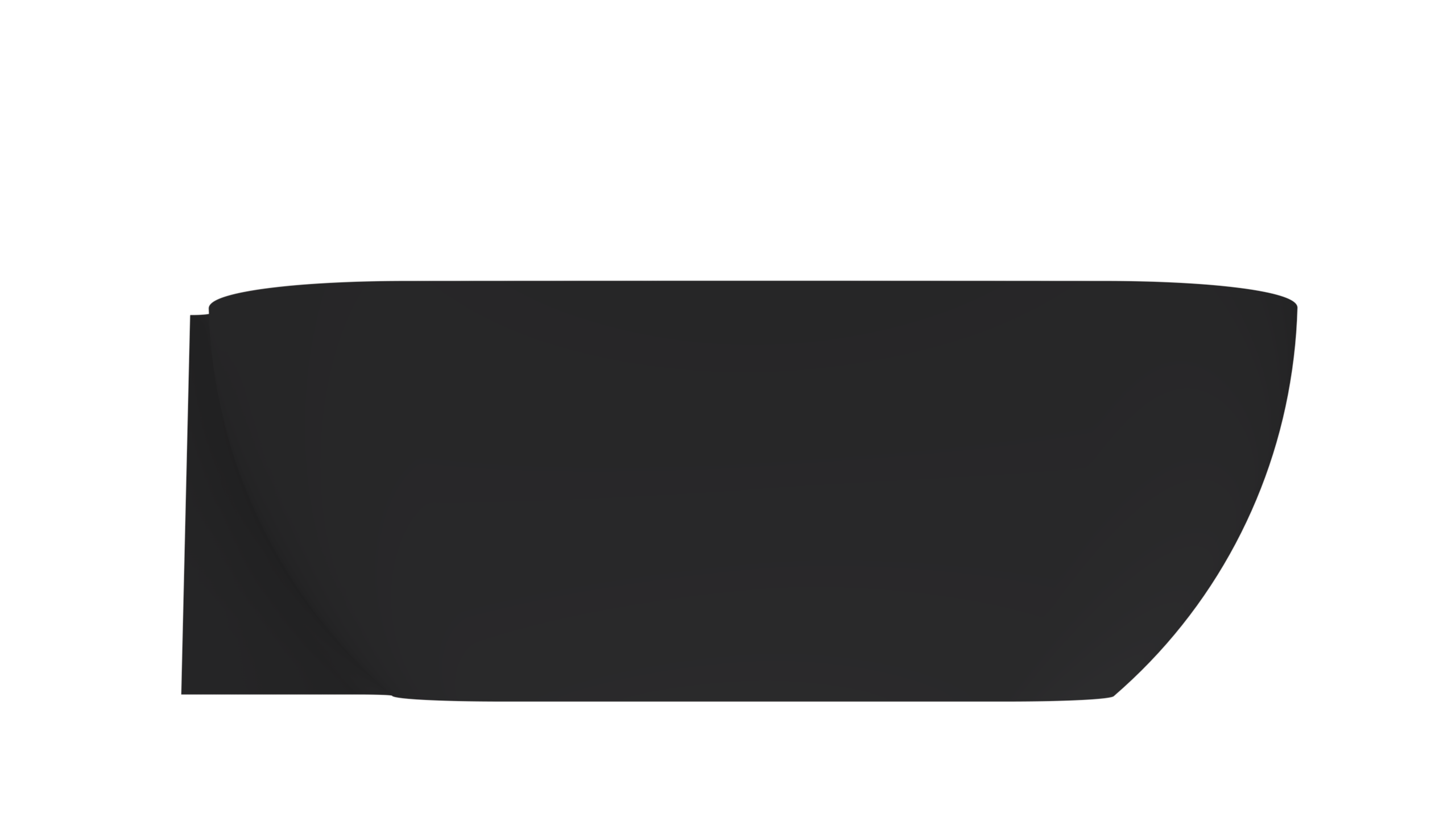 Arcqua - Havana back to wall ligbad 170x80 mat zwart