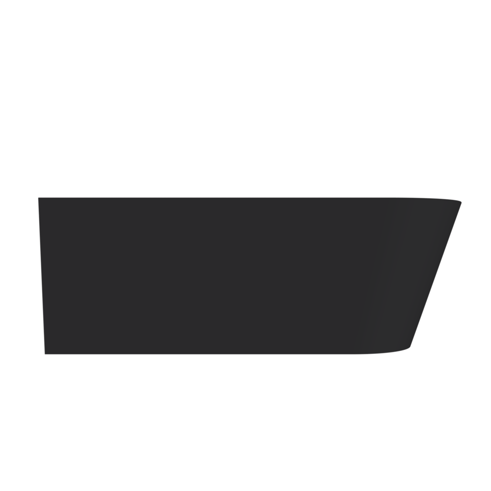 Arcqua - Pinto back to wall ligbad 170x73 mat zwart links